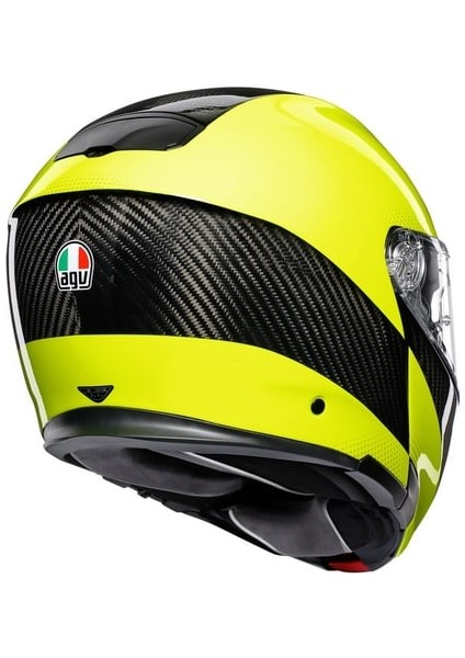 Sportmodular Multi Plk Carbon Yellow Çene Açılır Kask