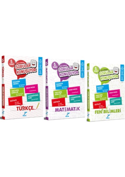 5.Sınıf Sorular Konuşuyor Türkçe / Matematik / Fen Bilimleri Soru Bankası