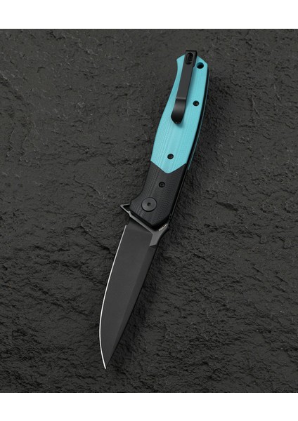 Swordfısh BG62E Siyah ve Tiffany Mavi G10 Sap 3,94'' 14C28N Çakı