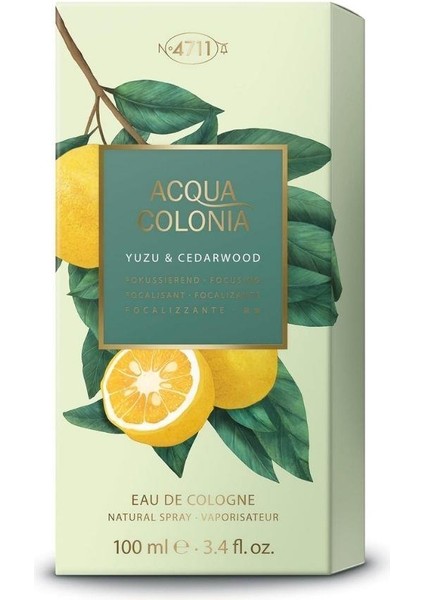 Acqua Colonia Yuzu & Cedarwood Edc 100 ml Unisex Parfüm