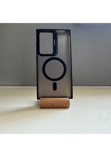 Samsung S24 Ultra Magnetic Standlı Kamera Lensli Korumalı Magsafe Wireless Şarj Özellikli Kılıf