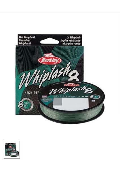 Berkley Whiplash Ip Misina 300MT.  0,08 PE-20LB Moss Green