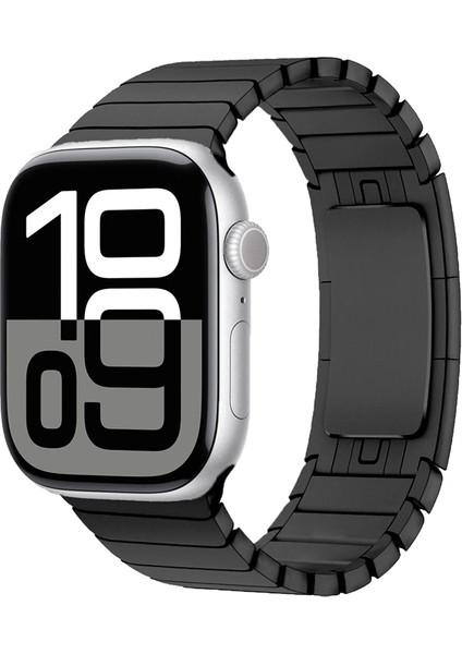Apple Watch 10 46MM Krd-35 Çizgi Tasarım Metal Kordon