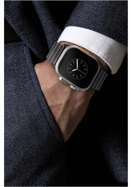 Apple Watch 10 46MM Krd-35 Çizgi Tasarım Metal Kordon fırsatları