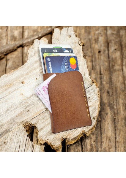 Cy Leather Zenith Camel Hakiki Deri El Yapımı Kartlık fırsatları