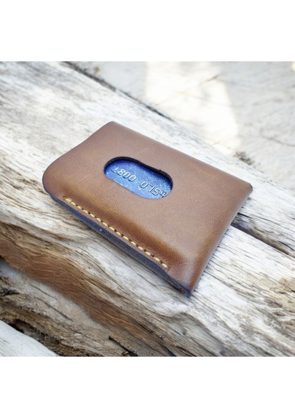 Cy Leather Zenith Camel Hakiki Deri El Yapımı Kartlık indirimleri