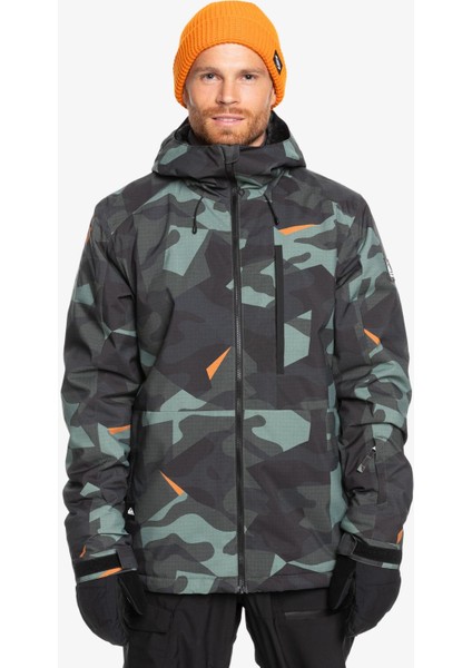 Mission Printed Jk Snowboard Ceketi EQYTJ03479-GLW8 Puzzle Camo Sea Spray