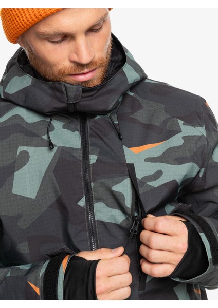 Mission Printed Jk Snowboard Ceketi EQYTJ03479-GLW8 Puzzle Camo Sea Spray indirimleri