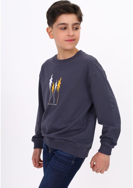 Erkek Çocuk Baskılı Sweatshirt