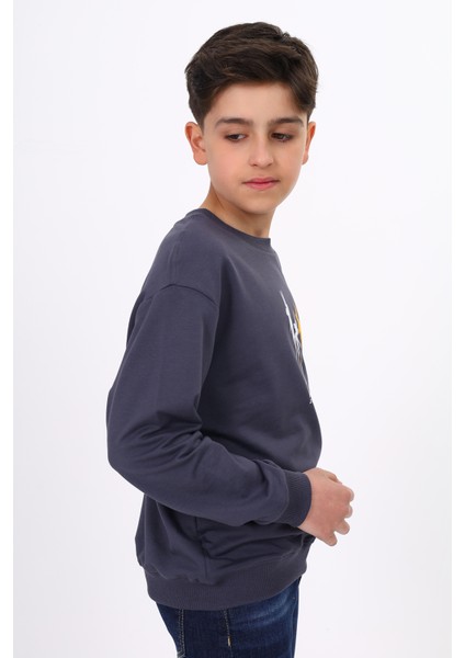 Erkek Çocuk Baskılı Sweatshirt