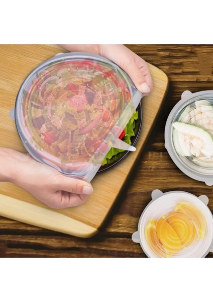 6'lı Silikon Saklama Kabı Seti - Esnek ve Sızdırmaz Kapaklar, Çok Amaçlı Kullanım için İdeal fırsatları