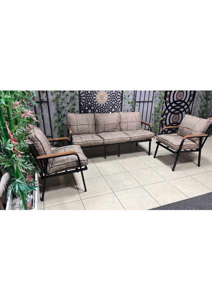 3+1+1 Zen Bahçe Takımı, Balkon, Bahçe, Cafe Mobilyası, Pofuduk Metal Çay Seti fiyatları