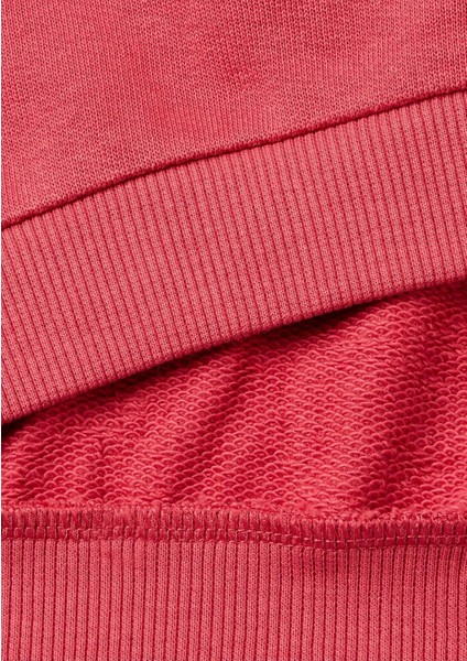 Kız Çocuk Gül Kurusu Önü Işlemeli Ribana Detaylı Normal Kesim Bisiklet Yaka Sweatshirt modelleri