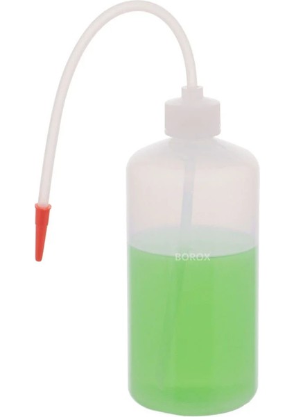 Plastik Piset Seti Renkli Yıkama Şişesi Uzun Form (250mL - 500mL - 1000mL) 3 Adetlik Set