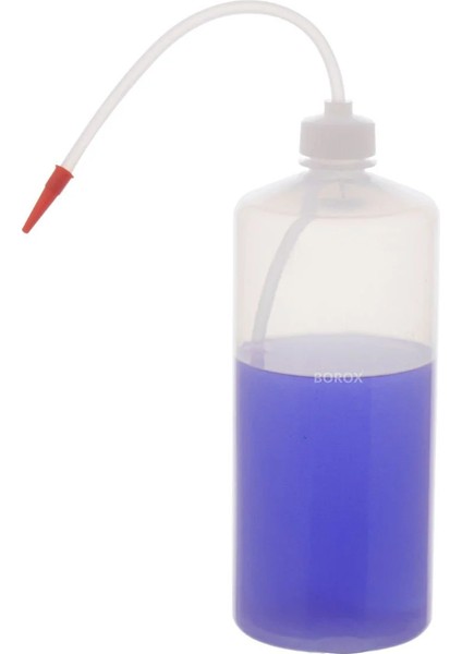 Plastik Piset Seti Renkli Yıkama Şişesi Uzun Form (250mL - 500mL - 1000mL) 3 Adetlik Set
