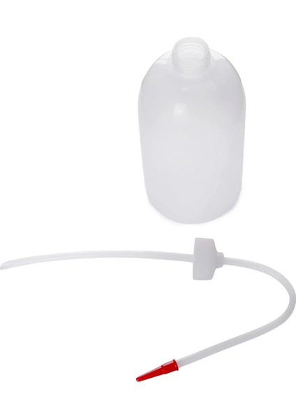 Plastik Piset Seti Renkli Yıkama Şişesi Uzun Form (250mL - 500mL - 1000mL) 3 Adetlik Set