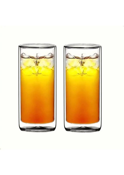 Uzun Cam Su Latte - Meşrubat - Smoothie Bardağı Seti 270 Ml x 6 Adet 2325