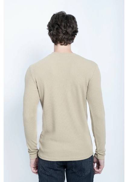 Jsco Bisiklet Yaka Waffle Erkek Sweat fırsatları