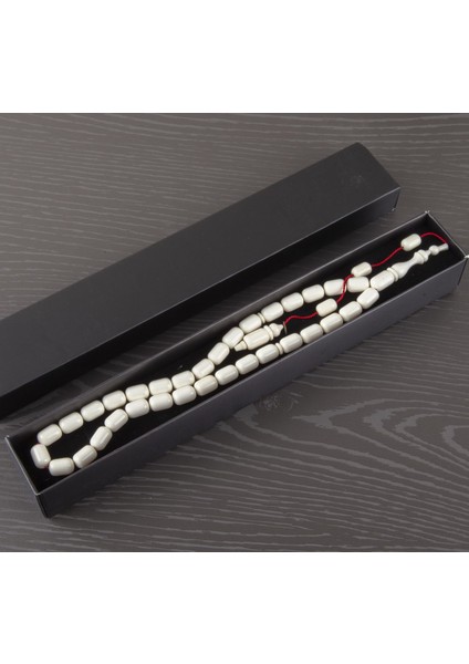 Ahmet Özdemir Atölye Imzalı Eski Katalin (Bilardo Top Obje Beyaz) Kapsül Kesim 7X10.5 Mm Tesbih Standart