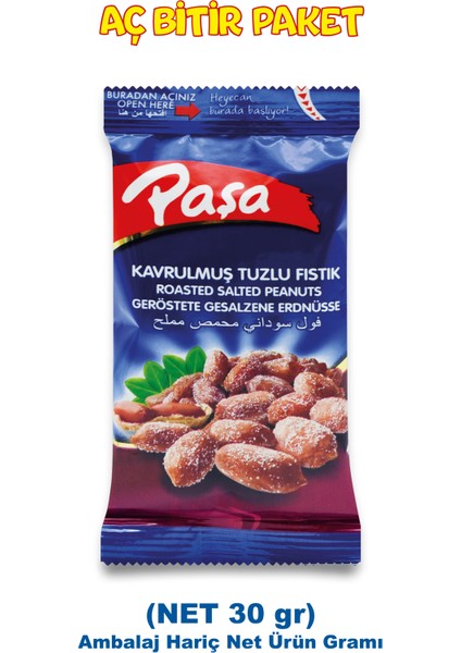 Paşa Kuruyemiş Kavrulmuş Tuzlu Yer Fıstığı 30 gr x 24 Adet