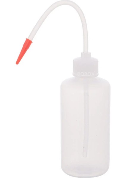 Piset 250 ml Renkli Yıkama Şişesi Şeffaf Pe Plastik Uzun Form 12 Adetlik Toptan Set