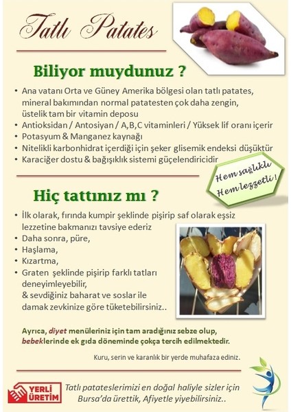 Kırmızı Tatlı Patates 1 kg