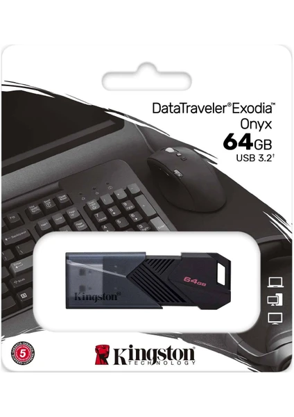 64 GB Usb3.2 Gen 1 Datatraveler Exodıa Onyx DTXON/64GB USB Bellek