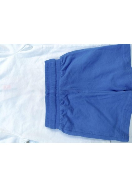 Erkek Çocuk Zoo/Tropikal Baskılı Tişört ve Düz Şort Takımı