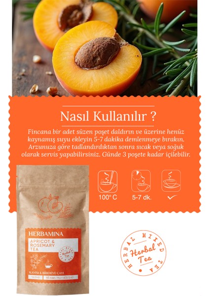 Apricot & Rosemary Tea 1,5 gr x 30 - 45 gr