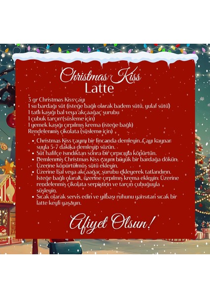 Christmas Kiss Tea 2024 - Çikolatalı Marshmallow Aromalı Yılbaşı Çayı 50 gr indirimleri