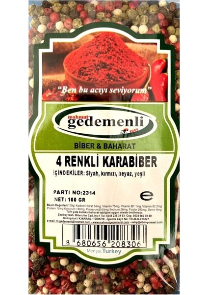 4 Renkli Karabiber 100 gr