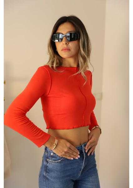 Kırmızı Zr Dikişli Bluz