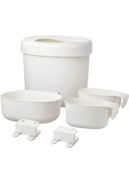 Sumuhome Önsklıg Alt Değiştirme Kapları Beyaz 4 Parça