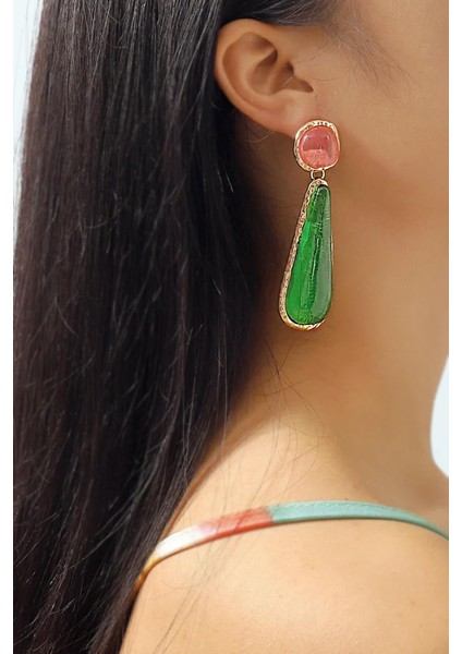 Selena Uzun Taşlı Sallantılı Küpe modelleri