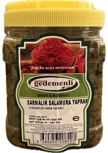 Sarmalık Salamura Yaprak 1250 gr
