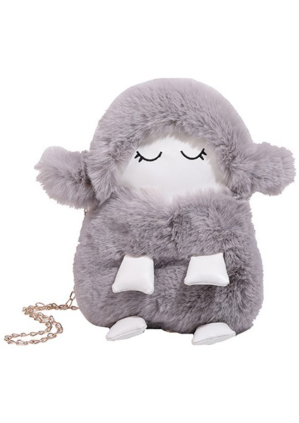 Yeni Karikatür Sevimli Peluş Uyku Kuzu Crossbody Çanta (Yurt Dışından)
