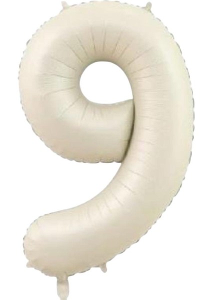9 Yaş Krem Folyo Balon 74 cm