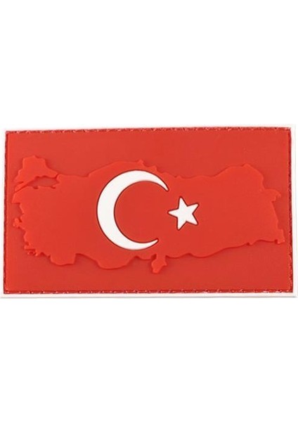 Bayrak Plastik Kabartma Haritalı Patch - Peç