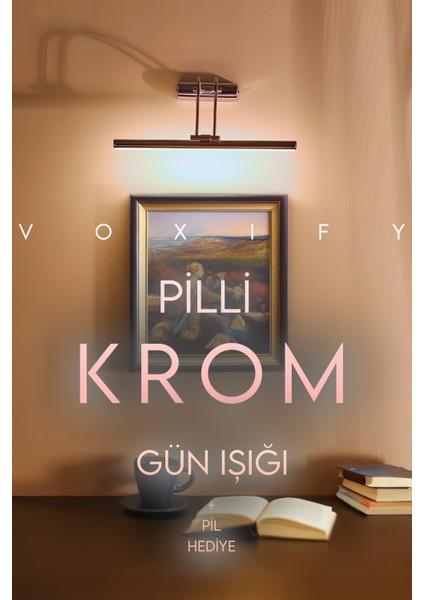Pilli Gün Işığı Flüt Aplik Aydınlatma Banyo Ayna Üstü Aplik Duvar Tablo Aydınlatma Apliği Dekoratif Yüksek Işıklı