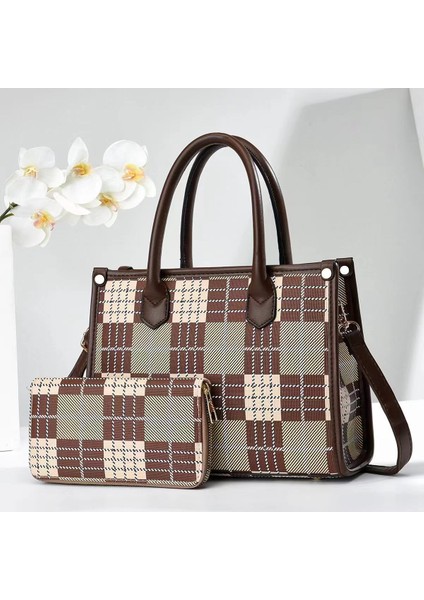 Yeni Basit Moda Ekose Iki Parçalı Set (Yurt Dışından)