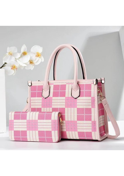 Yeni Basit Moda Ekose Iki Parçalı Set (Yurt Dışından)