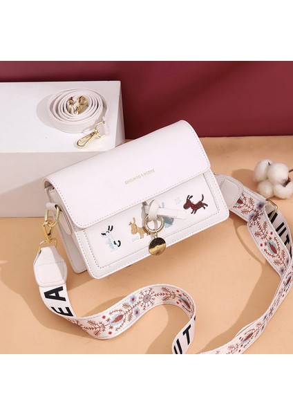 Yeni Trend Moda Tatlı Nakış Büyük Kapasiteli Tek Omuz Çantası (Yurt Dışından)