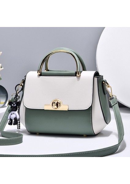 Yeni Renk Bloklu Çapraz Gövde Moda Omuz Taşınabilir Küçük Çanta (Yurt Dışından)