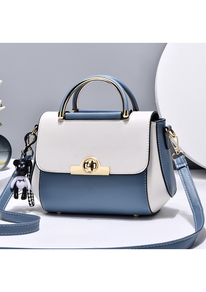 Yeni Renk Bloklu Çapraz Gövde Moda Omuz Taşınabilir Küçük Çanta (Yurt Dışından)