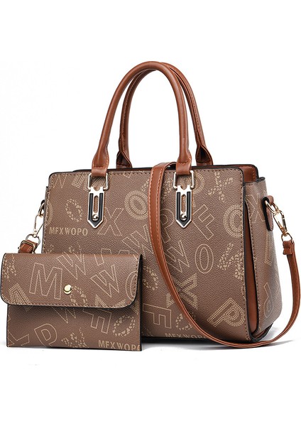 Yeni Moda Baskılı Basit Iki Parçalı Tek Omuz Crossbody Çanta (Yurt Dışından)