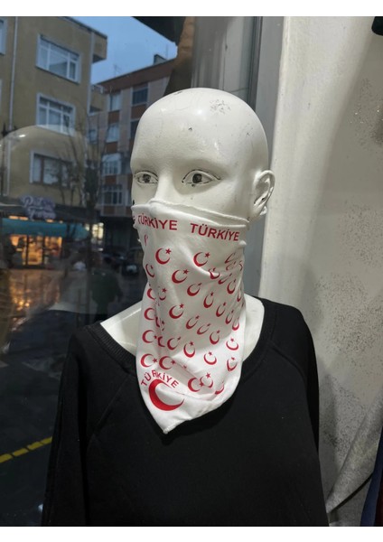 Türkiye Ay Yıldız Detaylı Fular Bandana