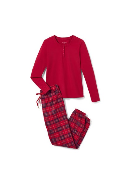 Flanel Pijama Takımı, Kareli