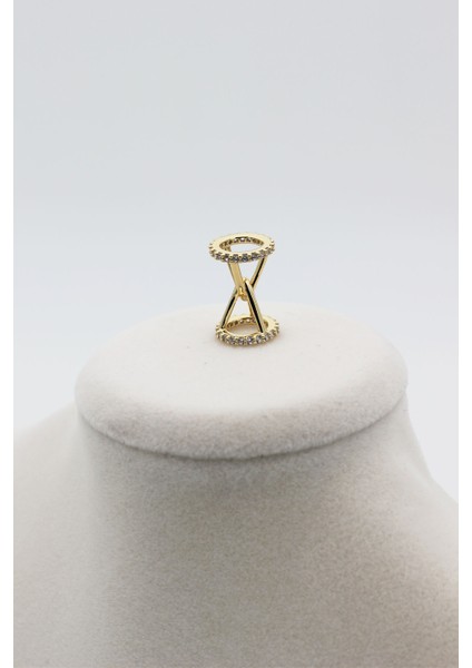 Silindir Zirkon Taşlı Charm