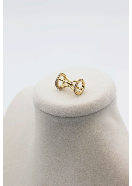 Silindir Zirkon Taşlı Charm