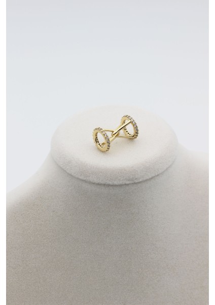 Silindir Zirkon Taşlı Charm